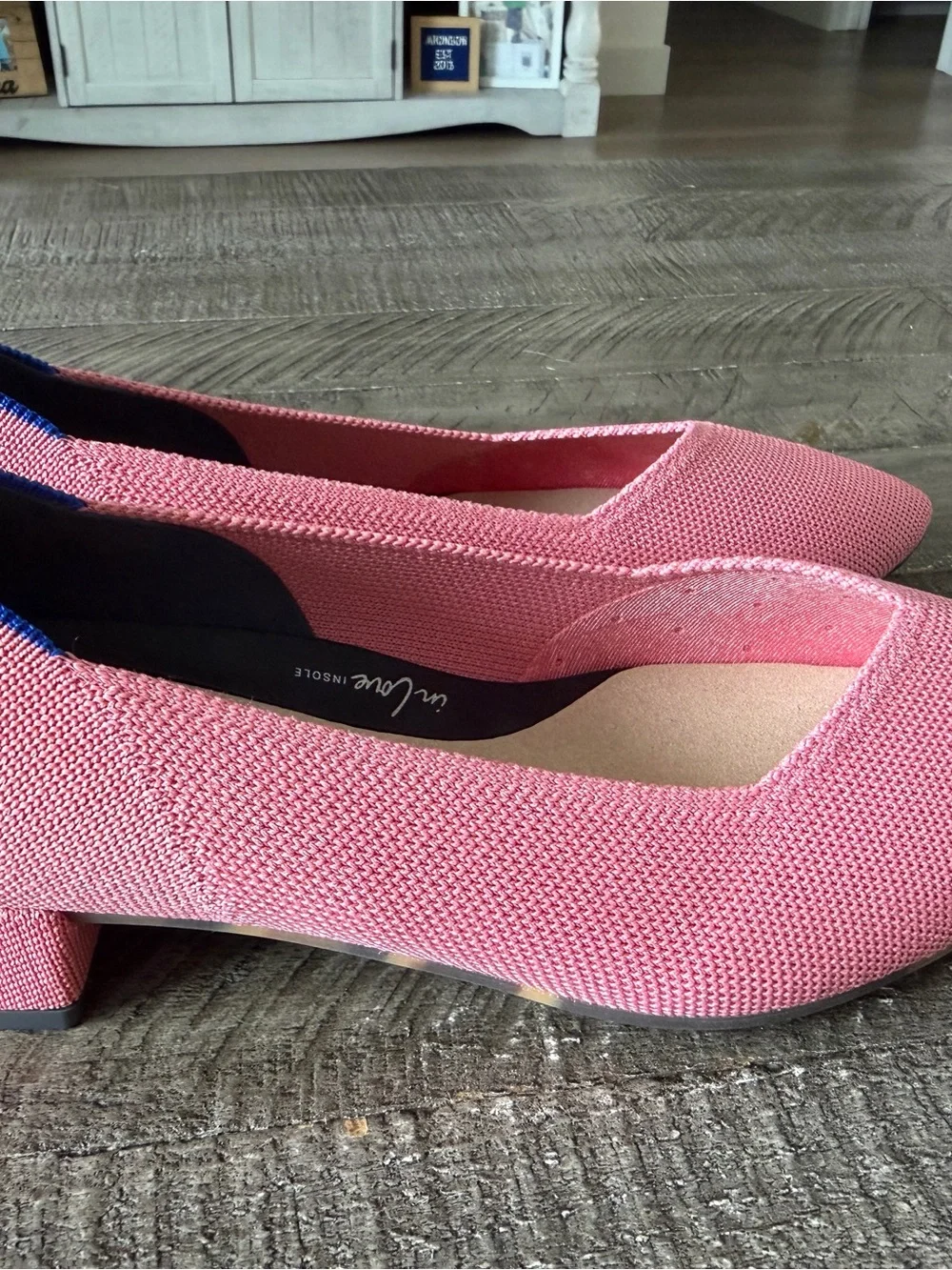 ROTHY’S High Point block heel pumps in Tulip Pink